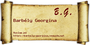 Barbély Georgina névjegykártya